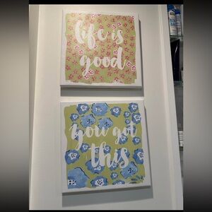 Floral Motivational Wall Art Set